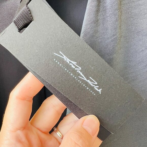 ❤️ KarolinazMarlak New York Reversible Drape collar jacket,Sage Gray/black , Siz - Picture 4 of 10